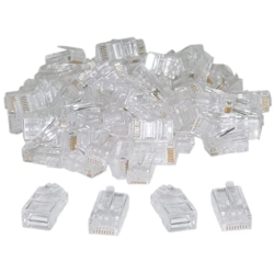 RJ45 Connector for CAT6 Cables |  LAN Cable Connector - Pack of 10 RJ 45 Connector