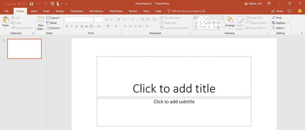 Microsoft PowerPoint screenshot